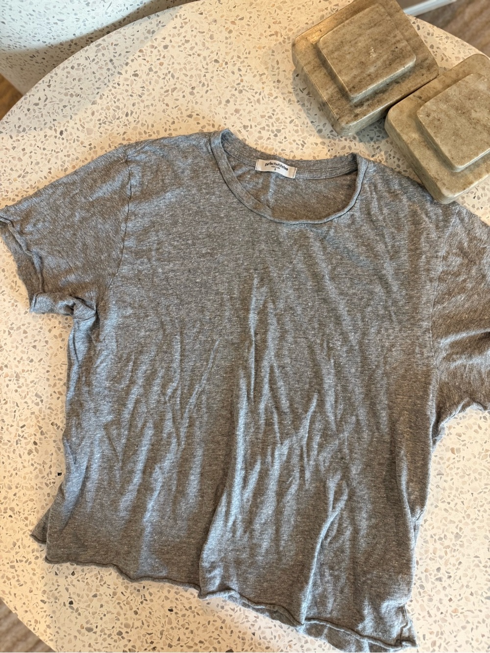 perfectwhitetee Heather Gray Short-Sleeve Tee